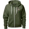 imageDALIX Flamingo Embroidered Zip Hoodie Fleece Long Sleeve Pocket Warm Soft MensMilitary Green