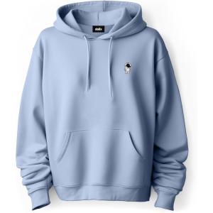 imageDALIX Astronaut Embroidered Fleece Zip Hoodie Cold Fall Winter MensLight Blue
