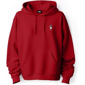 imageDALIX Astronaut Embroidered Fleece Zip Hoodie Cold Fall Winter MensRed