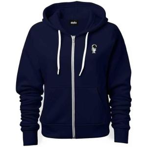 imageDALIX Astronaut Embroidered Hoodie Fleece Sweatshirt Zip Front MensNavy Blue