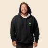 imageDALIX Alien Embroidered Fleece Zip Hoodie Cold Fall Winter MensBlack