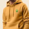 imageDALIX Alien Embroidered Fleece Zip Hoodie Cold Fall Winter MensGold