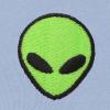 imageDALIX Alien Embroidered Fleece Zip Hoodie Cold Fall Winter MensLight Blue