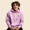 imageDALIX Alien Embroidered Fleece Zip Hoodie Cold Fall Winter MensLight Pink