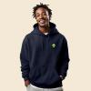 imageDALIX Alien Embroidered Fleece Zip Hoodie Cold Fall Winter MensNavy Blue