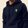 imageDALIX Alien Embroidered Fleece Zip Hoodie Cold Fall Winter MensNavy Blue