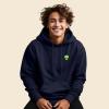 imageDALIX Alien Embroidered Fleece Zip Hoodie Cold Fall Winter MensNavy Blue
