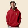 imageDALIX Alien Embroidered Fleece Zip Hoodie Cold Fall Winter MensRed