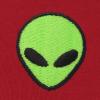 imageDALIX Alien Embroidered Fleece Zip Hoodie Cold Fall Winter MensRed