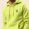 imageDALIX Alien Embroidered Fleece Zip Hoodie Cold Fall Winter MensSafety Green