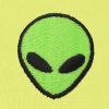 imageDALIX Alien Embroidered Fleece Zip Hoodie Cold Fall Winter MensSafety Green