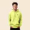 imageDALIX Alien Embroidered Fleece Zip Hoodie Cold Fall Winter MensSafety Green