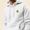 imageDALIX Alien Embroidered Fleece Zip Hoodie Cold Fall Winter MensWhite