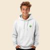 imageDALIX Alien Embroidered Fleece Zip Hoodie Cold Fall Winter MensWhite