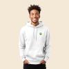 imageDALIX Alien Embroidered Fleece Zip Hoodie Cold Fall Winter MensWhite