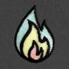 imageDALIX Fire Glow In The Dark Embroidered Fleece Sweatshirt Pullover MensAsphalt Gray