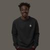 imageDALIX Fire Glow In The Dark Embroidered Fleece Sweatshirt Pullover MensAsphalt Gray