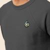 imageDALIX Fire Glow In The Dark Embroidered Fleece Sweatshirt Pullover MensAsphalt Gray