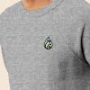 imageDALIX Fire Glow In The Dark Embroidered Fleece Sweatshirt Pullover MensAthletic Heather