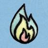 imageDALIX Fire Glow In The Dark Embroidered Fleece Sweatshirt Pullover MensCarolina Blue