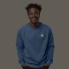 imageDALIX Fire Glow In The Dark Embroidered Fleece Sweatshirt Pullover MensCarolina Blue