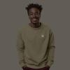 imageDALIX Fire Glow In The Dark Embroidered Fleece Sweatshirt Pullover MensFrench Vanilla