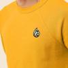 imageDALIX Fire Glow In The Dark Embroidered Fleece Sweatshirt Pullover MensGold