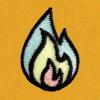 imageDALIX Fire Glow In The Dark Embroidered Fleece Sweatshirt Pullover MensGold