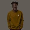 imageDALIX Fire Glow In The Dark Embroidered Fleece Sweatshirt Pullover MensGold