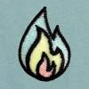 imageDALIX Fire Glow In The Dark Embroidered Fleece Sweatshirt Pullover MensHeather Blue Lagoon