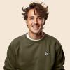 imageDALIX Fire Glow In The Dark Embroidered Fleece Sweatshirt Pullover MensHeather Olive