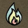 imageDALIX Fire Glow In The Dark Embroidered Fleece Sweatshirt Pullover MensHeather Olive