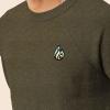 imageDALIX Fire Glow In The Dark Embroidered Fleece Sweatshirt Pullover MensHeather Olive