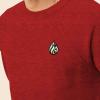imageDALIX Fire Glow In The Dark Embroidered Fleece Sweatshirt Pullover MensHeather Red