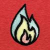 imageDALIX Fire Glow In The Dark Embroidered Fleece Sweatshirt Pullover MensHeather Red