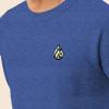 imageDALIX Fire Glow In The Dark Embroidered Fleece Sweatshirt Pullover MensHeather True Royal