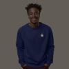 imageDALIX Fire Glow In The Dark Embroidered Fleece Sweatshirt Pullover MensHeather True Royal