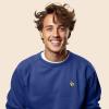 imageDALIX Fire Glow In The Dark Embroidered Fleece Sweatshirt Pullover MensHeather True Royal
