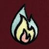 imageDALIX Fire Glow In The Dark Embroidered Fleece Sweatshirt Pullover MensMaroon
