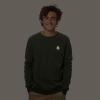 imageDALIX Fire Glow In The Dark Embroidered Fleece Sweatshirt Pullover MensMilitary Green