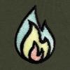 imageDALIX Fire Glow In The Dark Embroidered Fleece Sweatshirt Pullover MensMilitary Green
