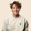 imageDALIX Fire Glow In The Dark Embroidered Fleece Sweatshirt Pullover MensNatural