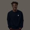 imageDALIX Fire Glow In The Dark Embroidered Fleece Sweatshirt Pullover MensNavy Blue