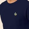 imageDALIX Fire Glow In The Dark Embroidered Fleece Sweatshirt Pullover MensNavy Blue