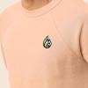 imageDALIX Fire Glow In The Dark Embroidered Fleece Sweatshirt Pullover MensPeach