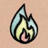 imageDALIX Fire Glow In The Dark Embroidered Fleece Sweatshirt Pullover MensPeach