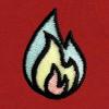 imageDALIX Fire Glow In The Dark Embroidered Fleece Sweatshirt Pullover MensRed