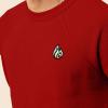 imageDALIX Fire Glow In The Dark Embroidered Fleece Sweatshirt Pullover MensRed