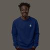 imageDALIX Fire Glow In The Dark Embroidered Fleece Sweatshirt Pullover MensTrue Royal