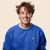 imageDALIX Fire Glow In The Dark Embroidered Fleece Sweatshirt Pullover MensTrue Royal